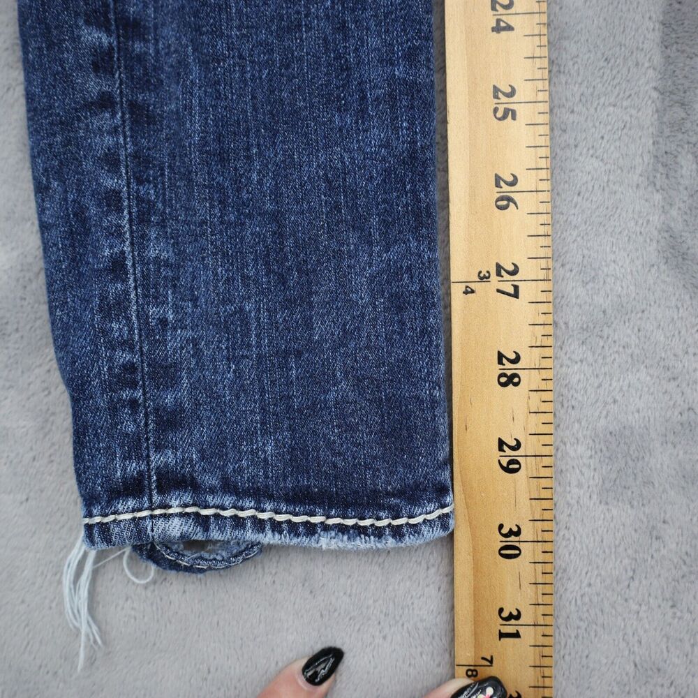 Silver Jeans Co Pants Womens 24 Blue Denim Camden Rose Distressed Pockets Jeans - Picture 7 of 16
